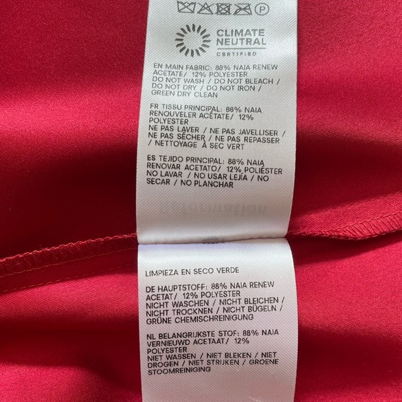 NEW Reformation Frankie Satin Sheath Maxi Dress Rubies Pink Red | sz 0 - Picture 13 of 13